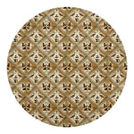 Egyptian Hieroglyphs Pattern Print Round Blanket