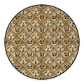 Egyptian Hieroglyphs Pattern Print Round Floor Mat