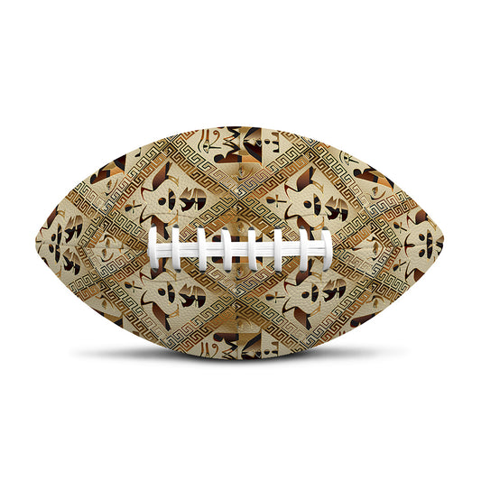 Egyptian Hieroglyphs Pattern Print Rugby Ball