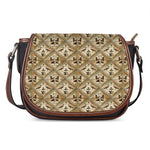 Egyptian Hieroglyphs Pattern Print Saddle Bag