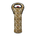 Egyptian Hieroglyphs Pattern Print Single Neoprene Wine Tote