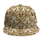 Egyptian Hieroglyphs Pattern Print Snapback Cap