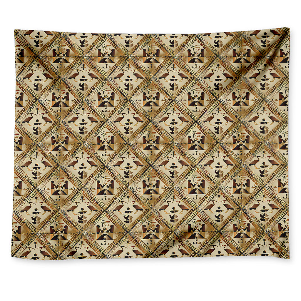 Egyptian Hieroglyphs Pattern Print Tapestry