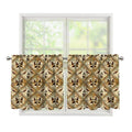 Egyptian Hieroglyphs Pattern Print Tier Curtains
