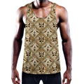 Egyptian Hieroglyphs Pattern Print Men's Workout Tank Top
