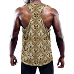 Egyptian Hieroglyphs Pattern Print Training Tank Top