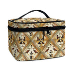 Egyptian Hieroglyphs Pattern Print Travel Makeup Bag