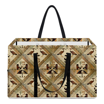 Egyptian Hieroglyphs Pattern Print Utility Tote Bag