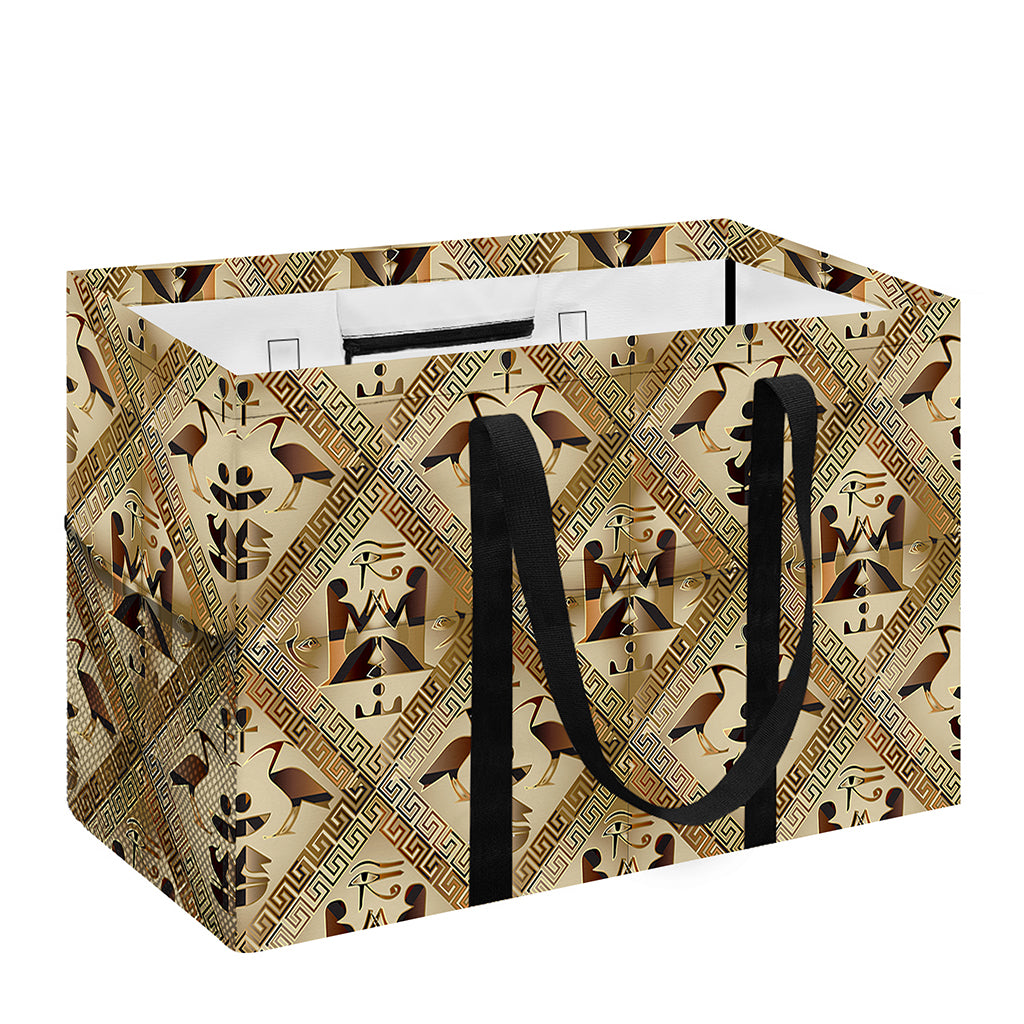 Egyptian Hieroglyphs Pattern Print Utility Tote Bag