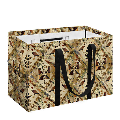 Egyptian Hieroglyphs Pattern Print Utility Tote Bag