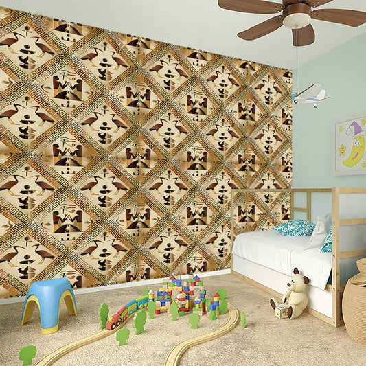 Egyptian Hieroglyphs Pattern Print Wall Sticker