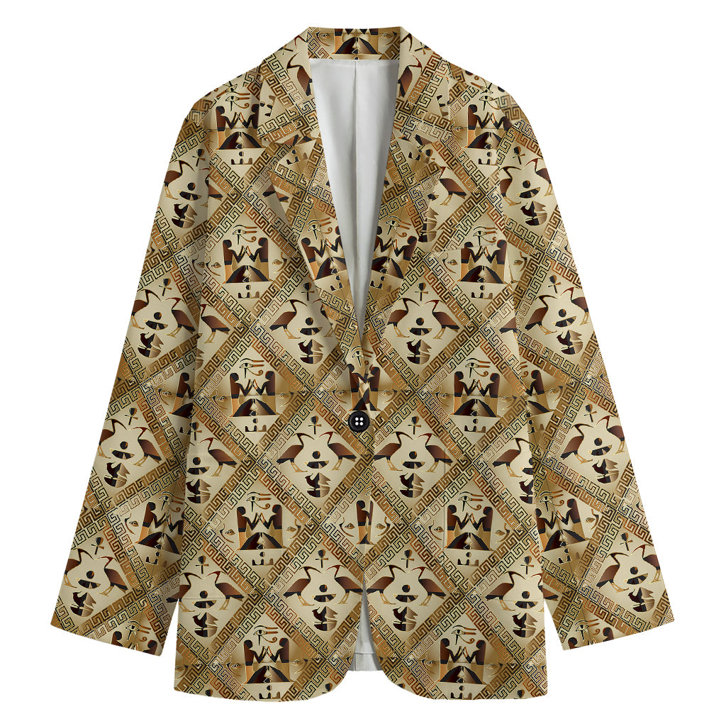 Egyptian Hieroglyphs Pattern Print Women's Blazer