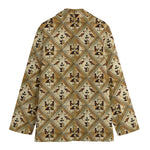 Egyptian Hieroglyphs Pattern Print Women's Blazer