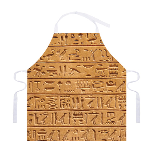 Egyptian Hieroglyphs Print Adjustable Apron