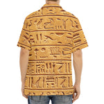 Egyptian Hieroglyphs Print Aloha Shirt