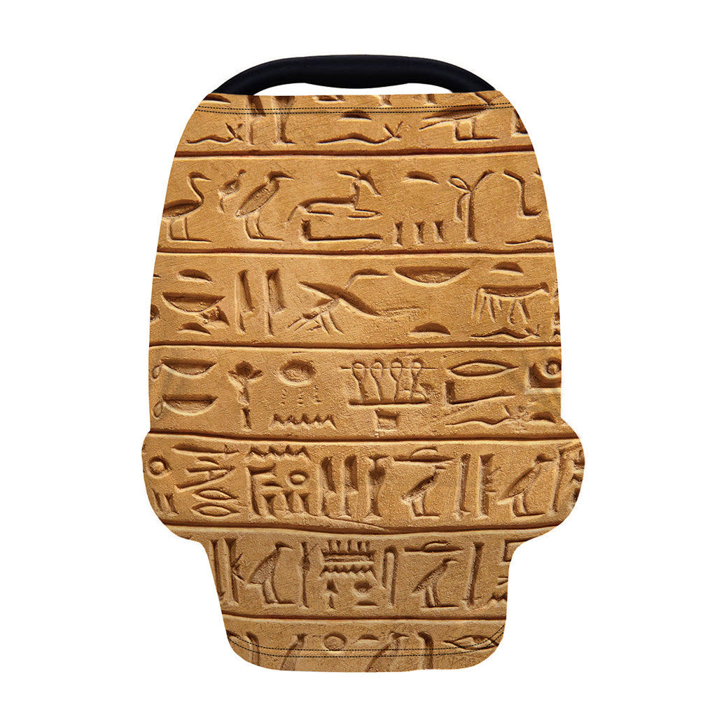 Egyptian Hieroglyphs Print Baby Seat Cover