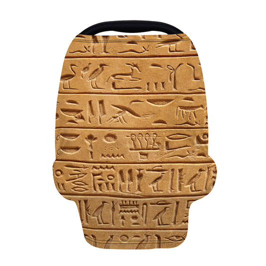 Egyptian Hieroglyphs Print Baby Seat Cover