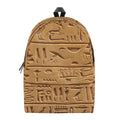 Egyptian Hieroglyphs Print School Backpack