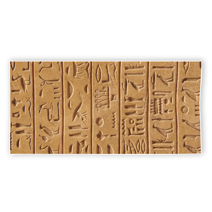Egyptian Hieroglyphs Print Beach Towel