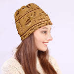 Egyptian Hieroglyphs Print Beanie