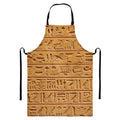 Egyptian Hieroglyphs Print Bib Apron With Pocket