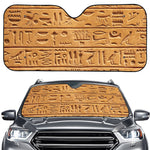 Egyptian Hieroglyphs Print Car Windshield Sun Shade