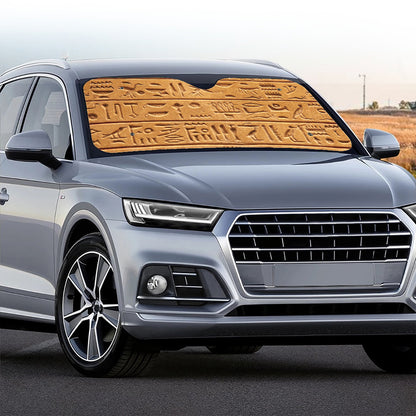 Egyptian Hieroglyphs Print Car Windshield Sun Shade