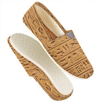 Egyptian Hieroglyphs Print Casual Shoes