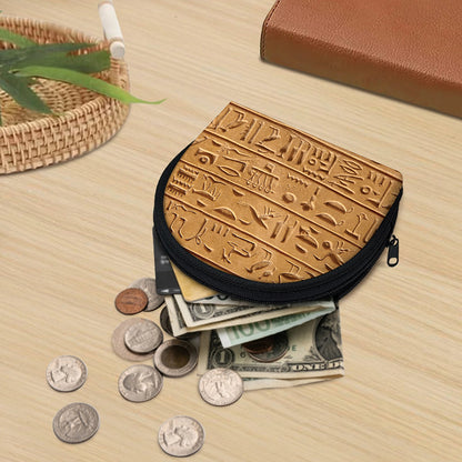 Egyptian Hieroglyphs Print Coin Purse