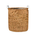 Egyptian Hieroglyphs Print Collapsible Laundry Basket
