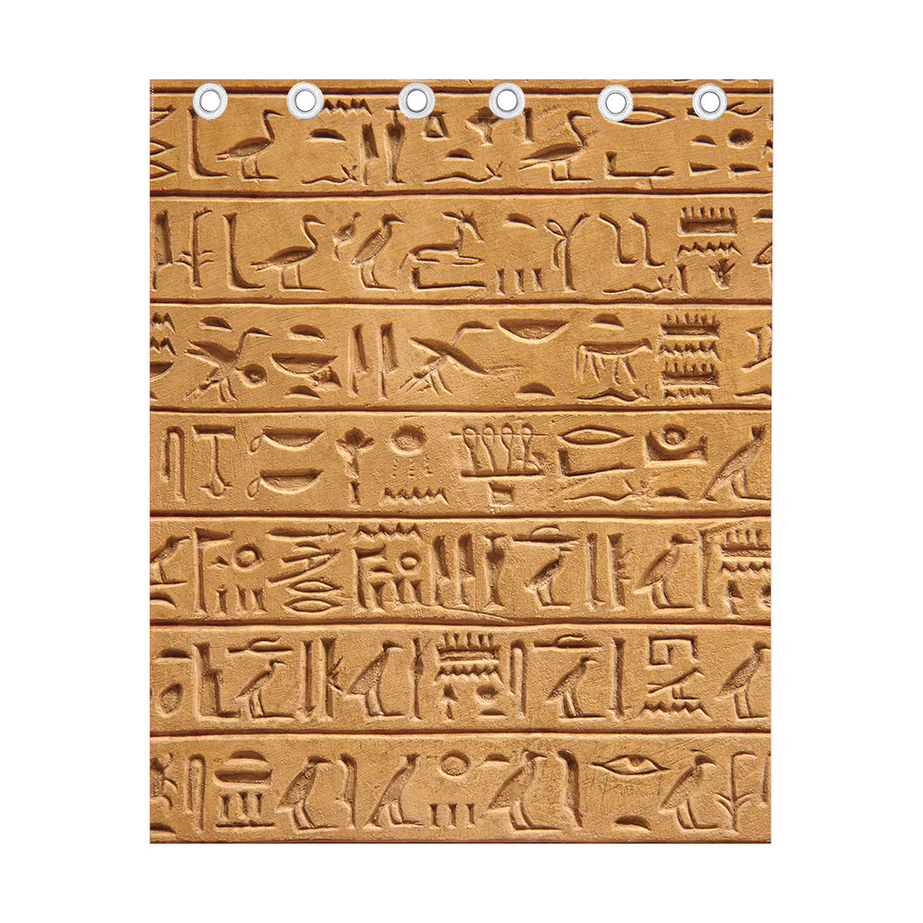 Egyptian Hieroglyphs Print Curtain