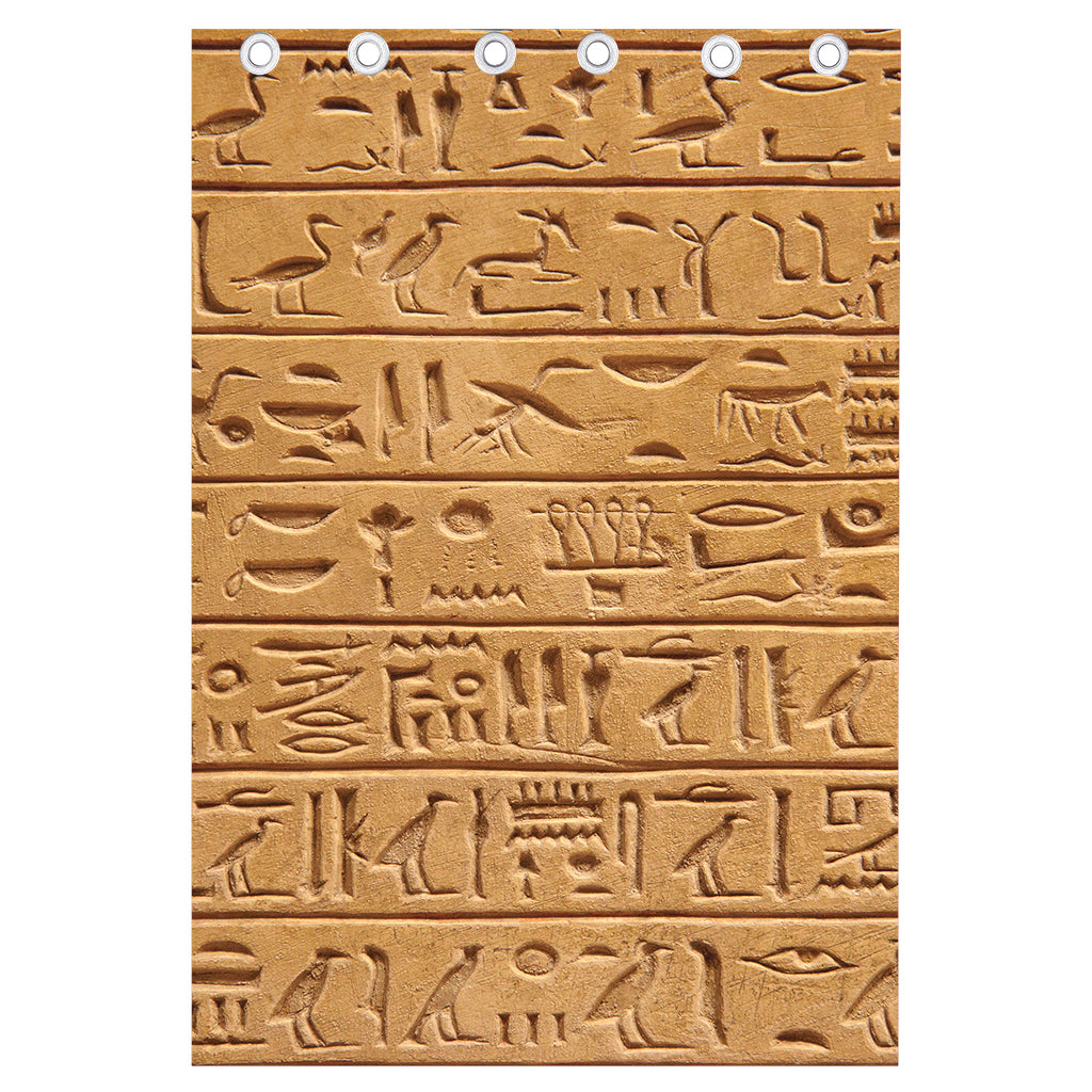 Egyptian Hieroglyphs Print Curtain