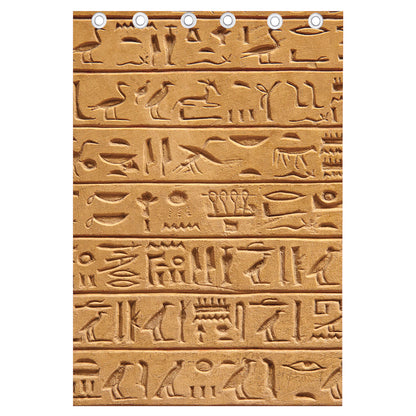 Egyptian Hieroglyphs Print Curtain