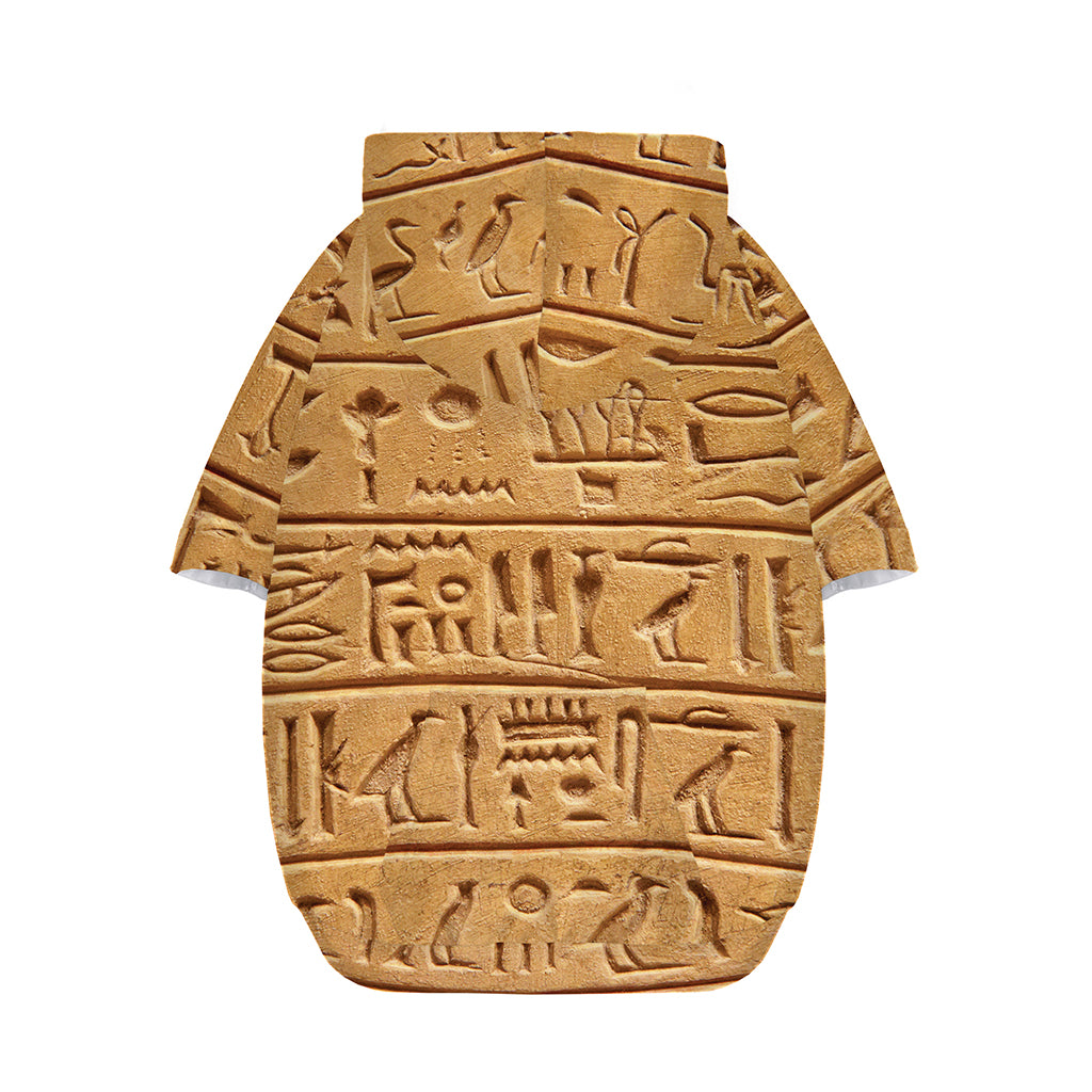 Egyptian Hieroglyphs Print Dog Zip Up Hoodie