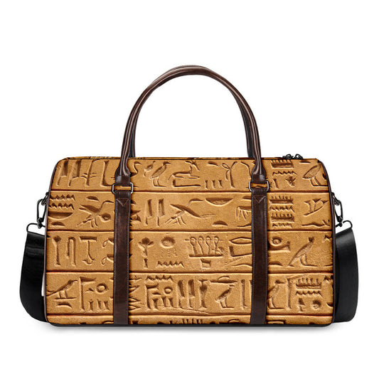 Egyptian Hieroglyphs Print Duffle Bag
