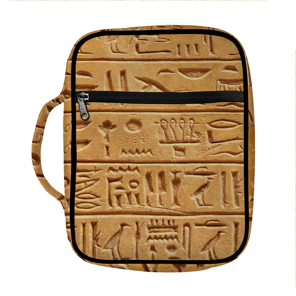 Egyptian Hieroglyphs Print Front Pocket Bible Bag