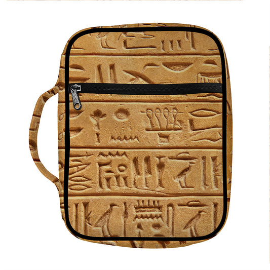 Egyptian Hieroglyphs Print Front Pocket Bible Bag