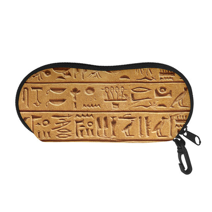 Egyptian Hieroglyphs Print Glasses Case