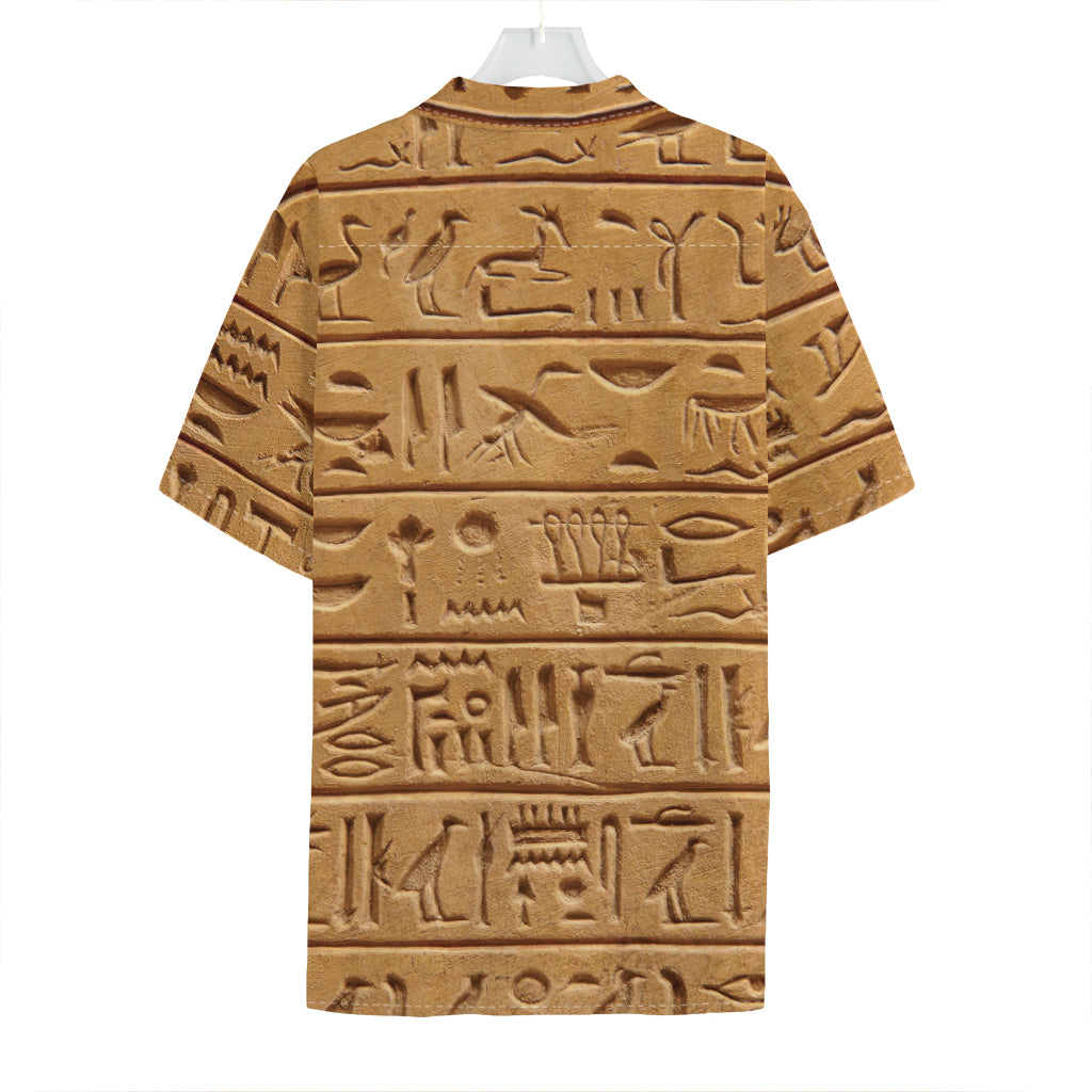 Egyptian Hieroglyphs Print Hawaiian Shirt
