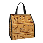Egyptian Hieroglyphs Print Insulated Lunch Tote
