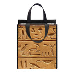 Egyptian Hieroglyphs Print Insulated Lunch Tote