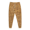 Egyptian Hieroglyphs Print Jogger Pants