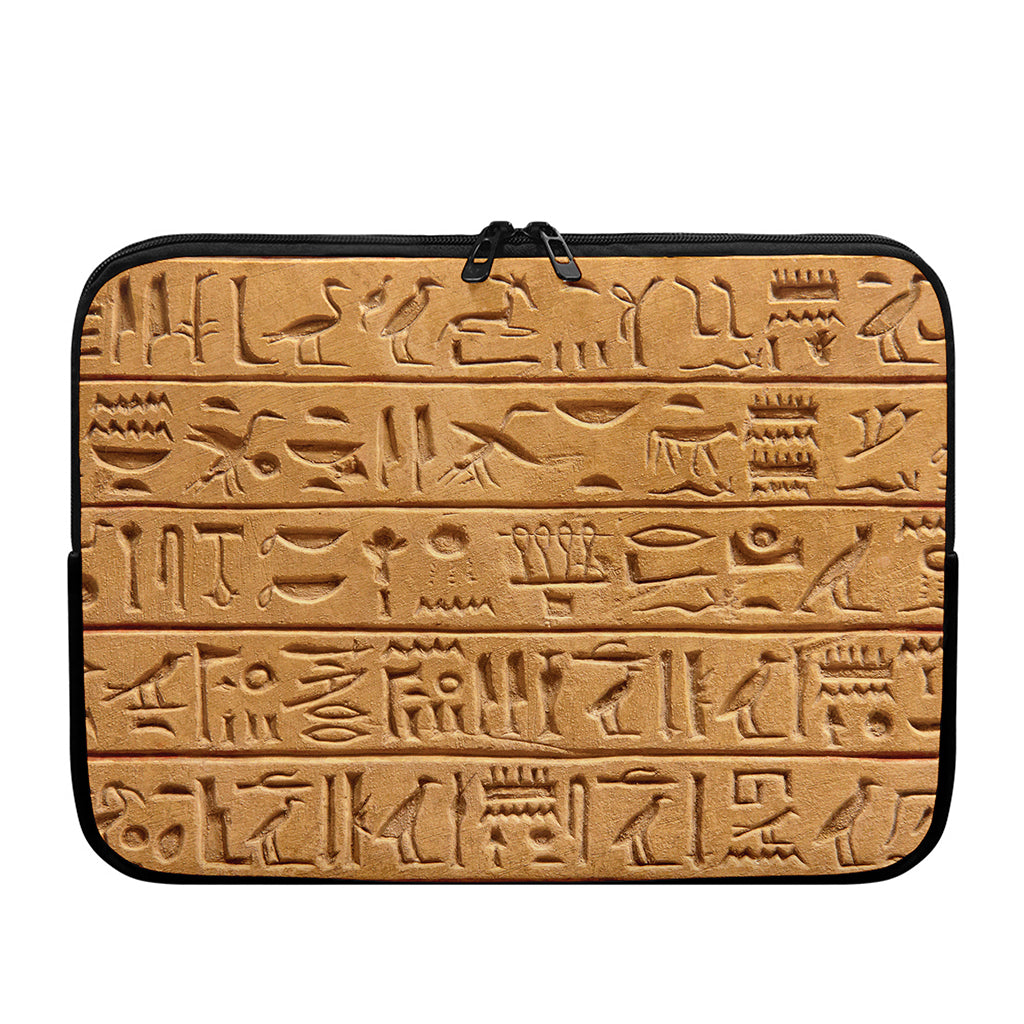 Egyptian Hieroglyphs Print Laptop Sleeve