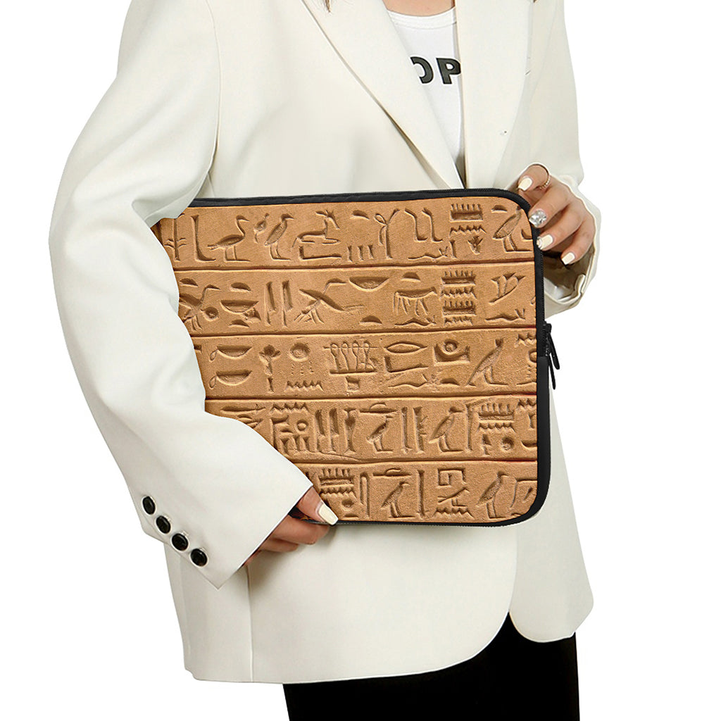 Egyptian Hieroglyphs Print Laptop Sleeve