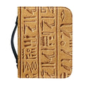 Egyptian Hieroglyphs Print Leather Bible Cover