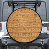 Egyptian Hieroglyphs Print Leather Spare Tire Cover