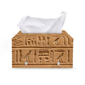 Egyptian Hieroglyphs Print Leather Tissue Box Cover