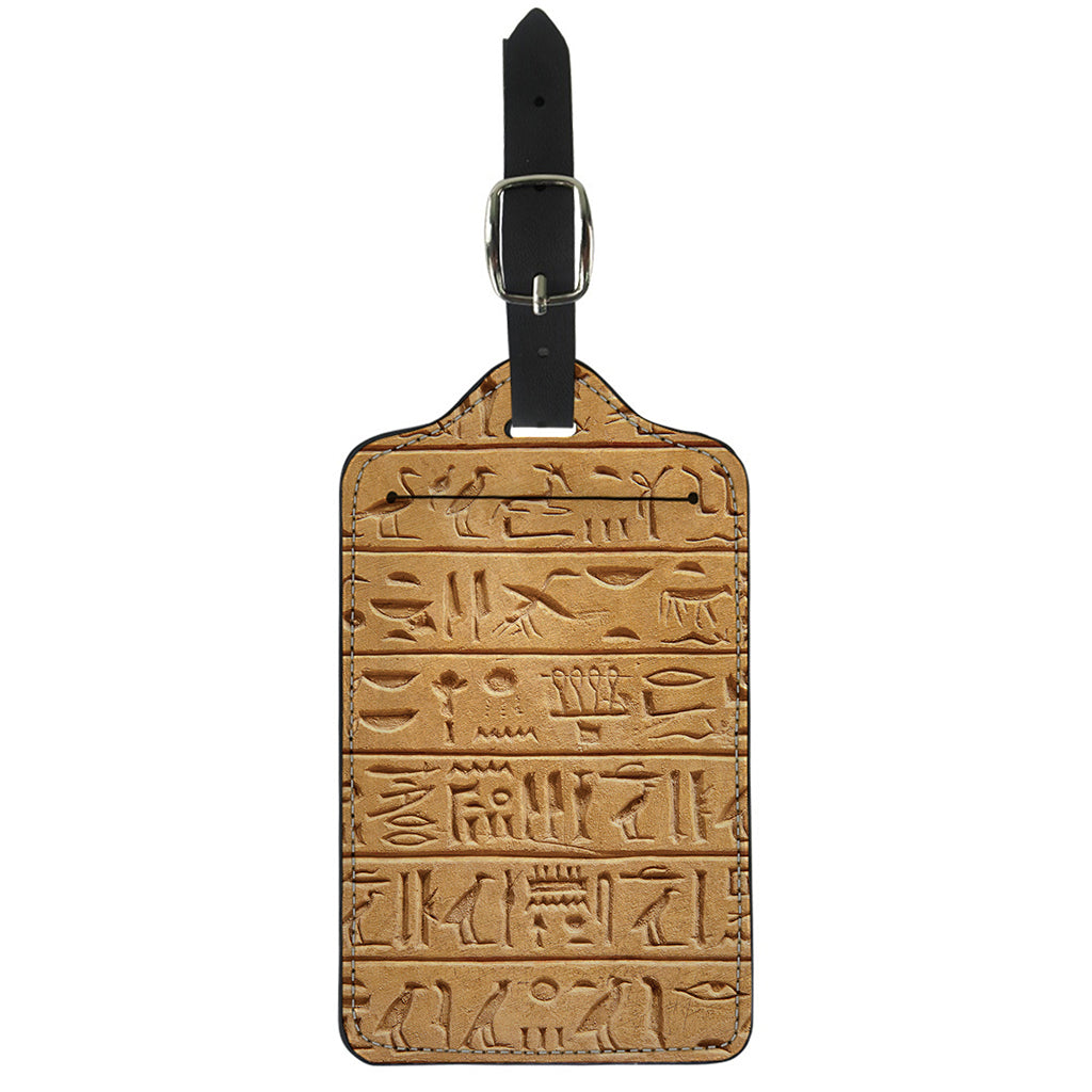 Egyptian Hieroglyphs Print Luggage Tag