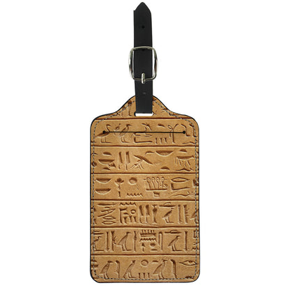 Egyptian Hieroglyphs Print Luggage Tag