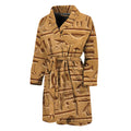 Egyptian Hieroglyphs Print Men's Bathrobe